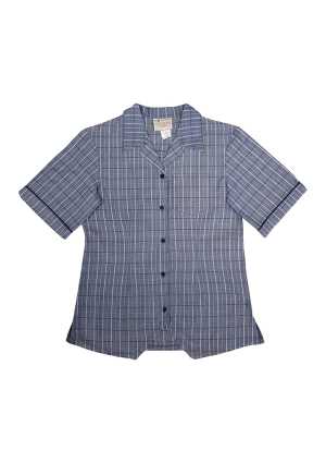 Otago Girls High School Summer Blouse Blue Check